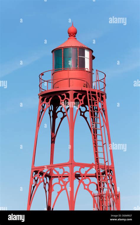 red house lighthouse with metal bridge roadway|red lighthouse history.